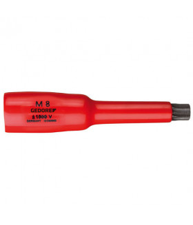 VDE Головка торцевая с отверточной насадкой 3/8" XZN M8 GEDORE