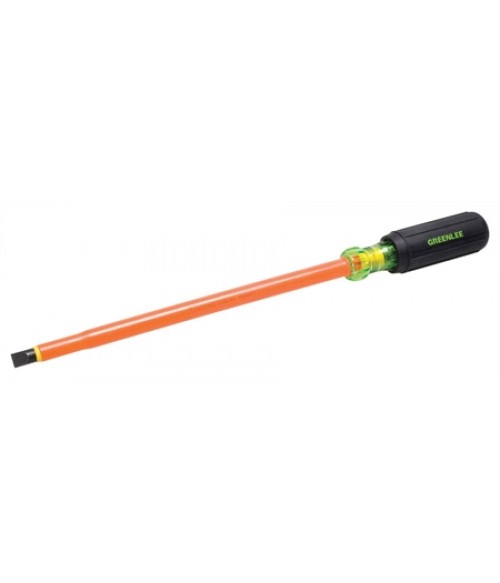 GT-0153-17-INS Greenlee отвертка шлиц изолированная до 1000В,3/8"х10" GT-0153-17-INS Greenlee отвертка шлиц изолированная до 1000В,3/8"х10"