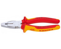 KN-0106190 Плоскогубцы комбинированные хром-ванадиевые 190 мм до 1000V Knipex