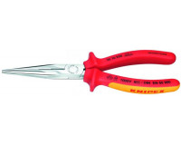 KN-2616200 Круглогубцы с плоскими губками с режущими кромками 200 мм Knipex