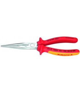 KN-2616200 Круглогубцы с плоскими губками с режущими кромками 200 мм Knipex