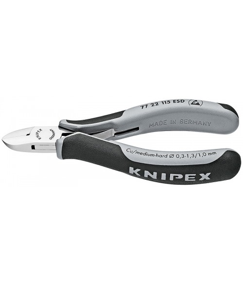 KN-7722115ESD Кусачки боковые для электроники Knipex KN-7722115ESD Кусачки боковые для электроники Knipex