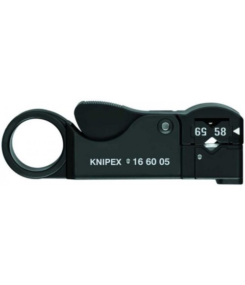 KN-166005SB Стриппер для снятия изоляции с коаксиальных кабелей Knipex KN-166005SB Стриппер для снятия изоляции с коаксиальных кабелей Knipex
