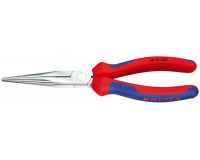 KN-2615200 Круглогубцы с плоскими губками с режущими кромками 200 мм Knipex