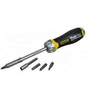 ST-0-69-214 ОТВЕРТКА-ДЕРЖАТЕЛЬ "XTREME MULTI-BIT RATCHET" С ТРЕЩОТКОЙ С 10-ТЬЮ ВСТАВКАМИ STANLEY