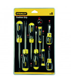 ST-0-65-011 Набор отверток Cushion Grip (8шт; 3х75; 5х100; 6.5х45; 6.5х150; РН0х60; РН1х75; РН2х45; РН2х150) STANLEY