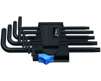 WE-024244 Набор Г-образных ключей с фиксирующей функцией 967 L/9 TORX HF BlackLaser Wera