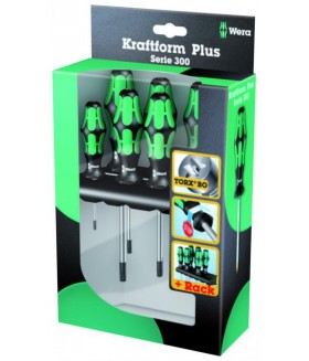 WE-138250 Набор безопасных отверток Kraftform Plus 367/6 TORX BO + подставка Wera