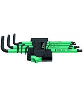 WE-022533 Набор Г-образных ключей метрических 950 SPKL/7B SM Magnet BlackLaser Wera