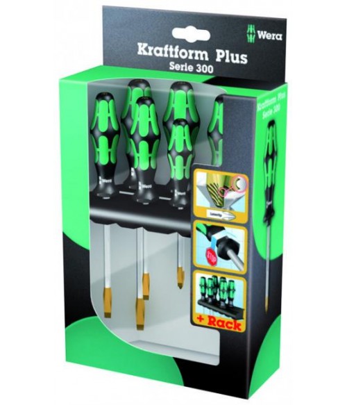 WE-007681 Набор отверток Kraftform Plus Lasertip 334/355 SK/6 + подставка Wera WE-007681 Набор отверток Kraftform Plus Lasertip 334/355 SK/6 + подставка Wera