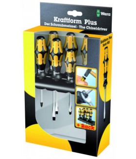 WE-018287 Набор отверток Kraftform 932/918/6: отвертка-резец + подставк Wera