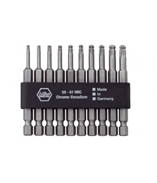 32804 Набор бит Professional TORX® со сферической головкой в планке, 10 шт Wiha 32804 Набор бит Professional TORX® со сферической головкой в планке, 10 шт Wiha