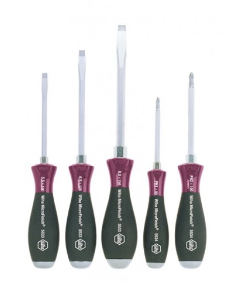 29139 Набор отверток MicroFinish SL/PZ (5 предм.) Wiha 29139 Набор отверток MicroFinish SL/PZ (5 предм.) Wiha