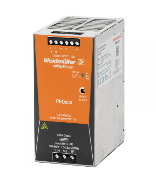 1469490000 Источник питания PRO ECO 240W 24V 10A Weidmueller 1469490000 Источник питания PRO ECO 240W 24V 10A Weidmueller