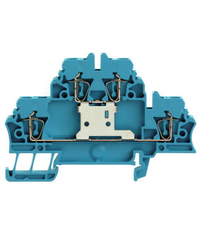 1745880000 Клемма двухярусная пружинная ZDK 2.5V, синяя (50шт) Weidmueller