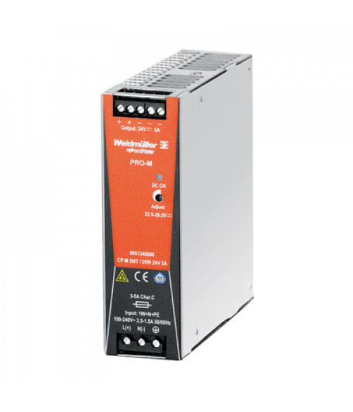 8951340010 Источник питания CP M SNT 120W 24V 5A Weidmueller 8951340010 Источник питания CP M SNT 120W 24V 5A Weidmueller