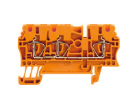 1636790000 Клеммная колодка пружинная ZDU 2.5/3AN OR на дин-рейку оранжевая (100шт) Weidmueller