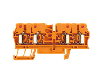 1636800000 Клеммная колодка пружинная ZDU 2.5/4AN OR на дин-рейку оранжевая (100шт) Weidmueller