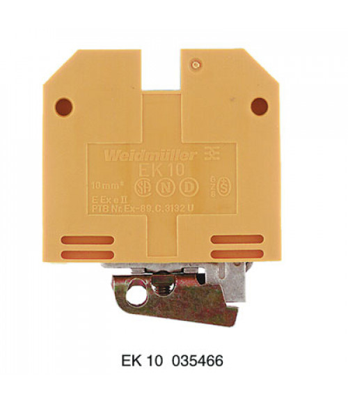 354660000 Клемма EK 10 заземляющая (100шт) Weidmueller 354660000 Клемма EK 10 заземляющая (100шт) Weidmueller