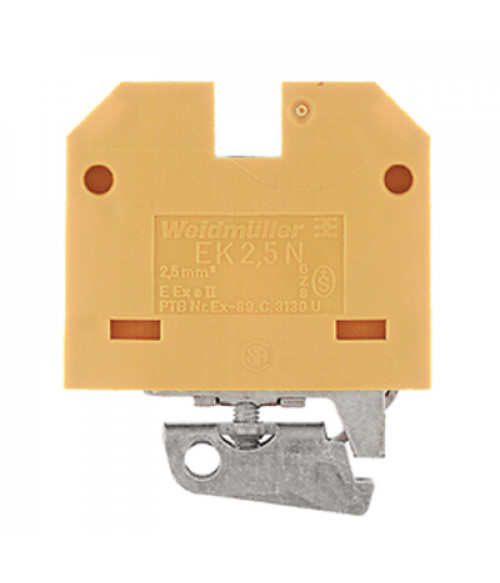 474360000 Клемма EK 2.5N заземляющая (100шт) Weidmueller 474360000 Клемма EK 2.5N заземляющая (100шт) Weidmueller