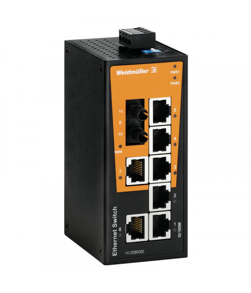 1412100000 Сетевой выключатель, unmanaged, Fast Ethernet IE-SW-BL08T-7TX-1ST Weidmueller 1412100000 Сетевой выключатель, unmanaged, Fast Ethernet IE-SW-BL08T-7TX-1ST Weidmueller